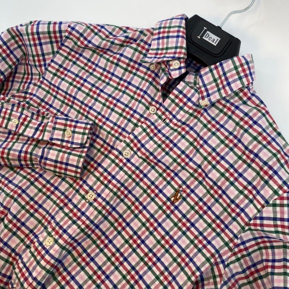 Polo Ralph Lauren Other - Polo Ralph Lauren Slim Fit Stretch Oxford Shirt Mens Small Plaid Multi-Color